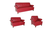 DR 2539 Red Sofa Loveseat Chair